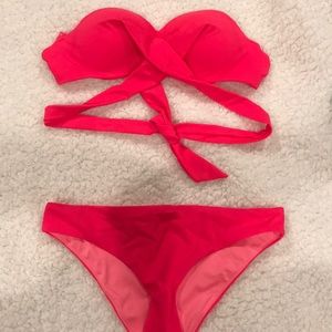 PINK Victoria’s Secret bandeau bikini tie back